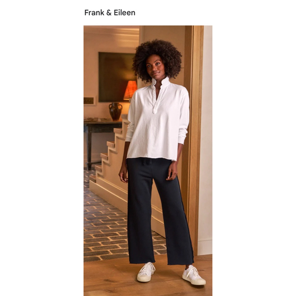 Frank & Eileen Pants - New Frank & Eileen Navy Bella Wide Leg Sweatpants S